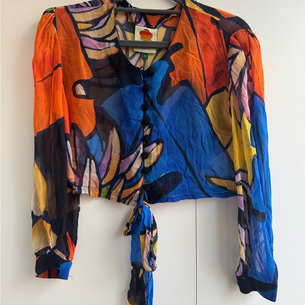 FARM Rio Multicolor Abstract Blouse